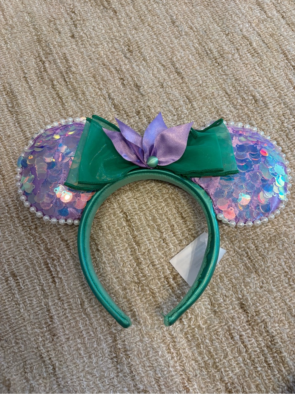 Disney Green and Purple Sequin Mermaid Ear Headband